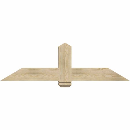 Ekena Millwork Eugene Rough Sawn Timber Gable Bracket, Douglas Fir, 60"W x 17"H x 6"D x 6"F, 7/12 Pitch GBW060X17X0606EUG00RDF